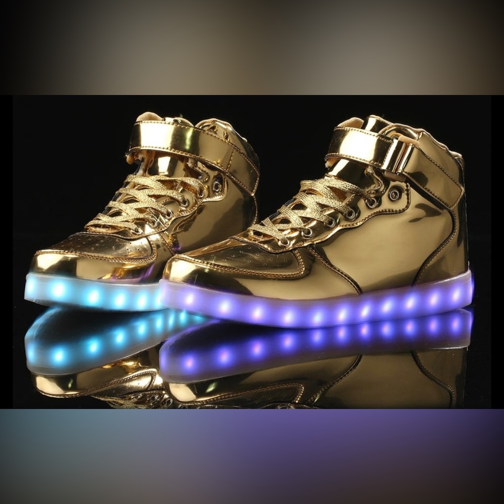 Gold Light Up Men's US 14 shoes